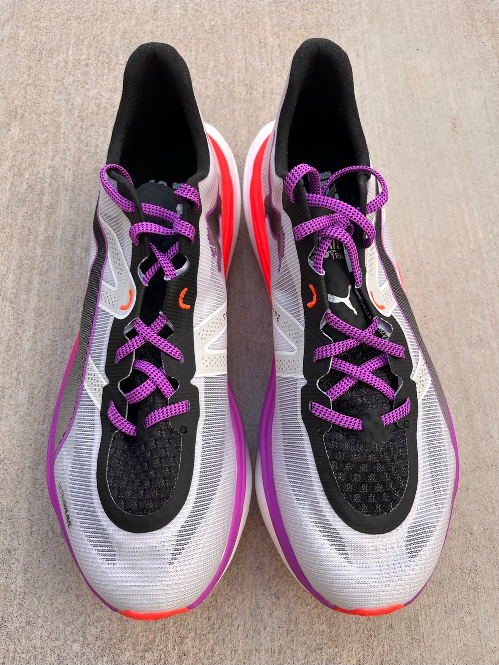 Puma Deviate Nitro Elite Trail “White Glowing Red Pure Magenta” Men’s Size 11